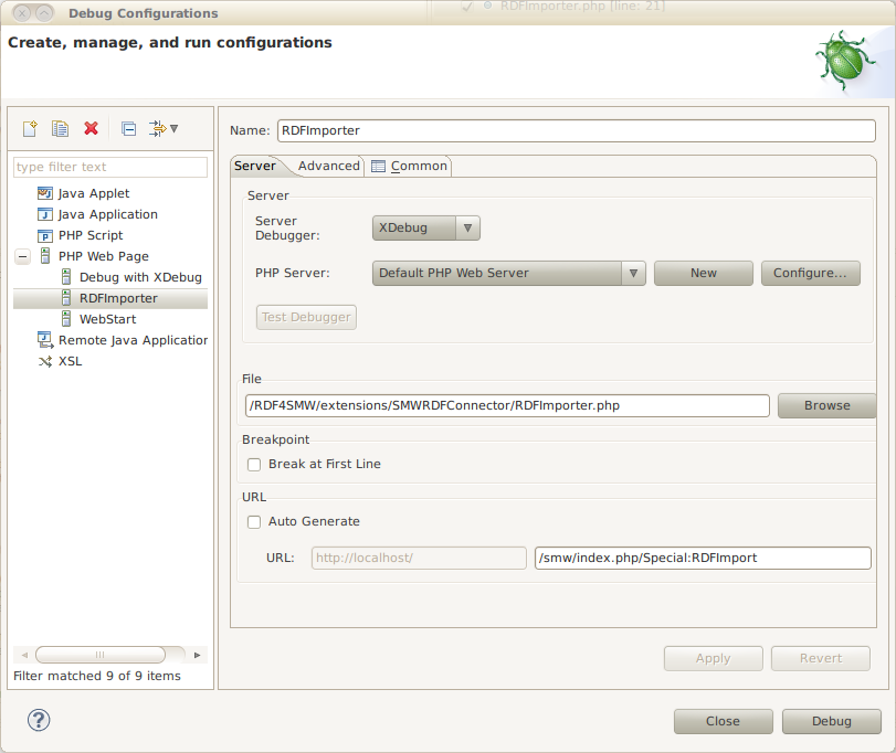 XDebug Config Dialog in Eclipse (3)